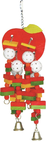 A&e Cage Company - Happy Beaks Wooden Apple Bird Toy