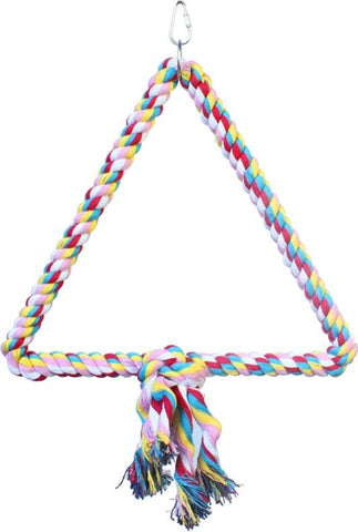 A&e Cage Company - Happy Beaks Triangle Cotton Rope Swing