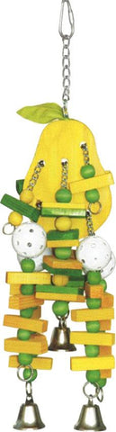 A&e Cage Company - Happy Beaks Wooden Pear Bird Toy