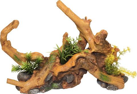 Blue Ribbon Pet Products - Driftwood Centerpiece With Plants