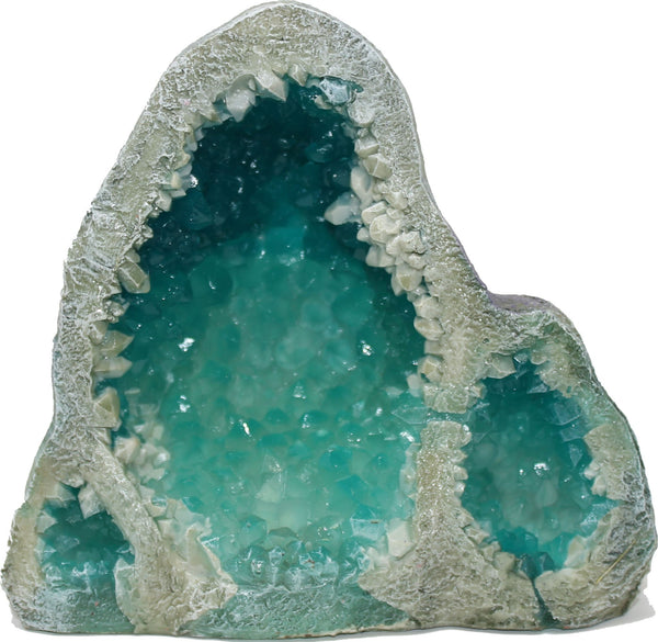 Blue Ribbon Pet Products - Exotic Environments Blue Glow In Dark Geode Stone