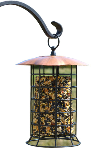 Songbird Essentials - Songbird Essentials Copper Roof Suet Log Feeder