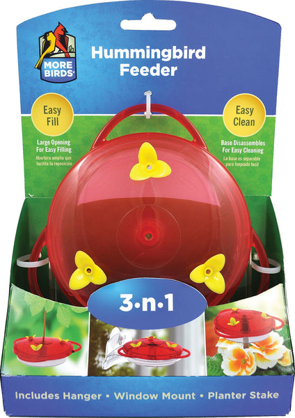 Classic Brands - Humming - 3-n-1 Plastic Hummingbird Feeder