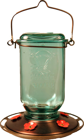 Classic Brands - Humming - Mason Jar Glass Hummingbird Feeder (Case of 4 )