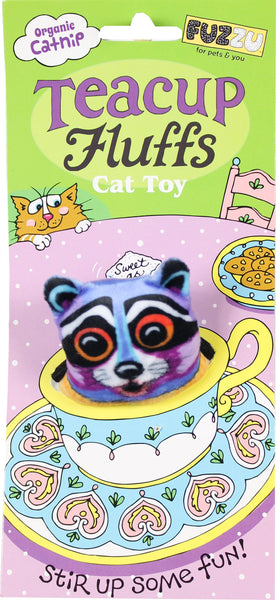 Fuzzu Llc - Raccoon Tea Cup Fluffs Series Catnip Toy