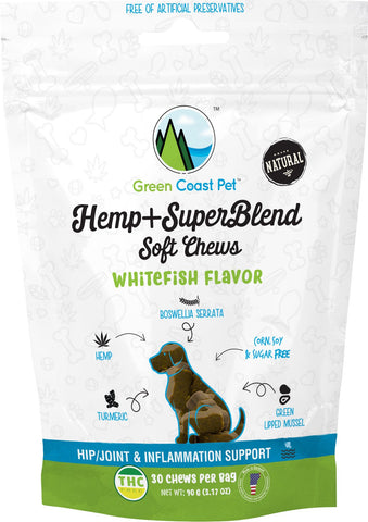 Green Coast Pet - Hemp+ Superblend Soft Chews For Dogs