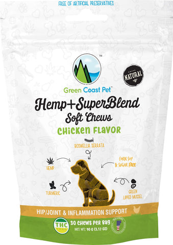 Green Coast Pet - Hemp+ Superblend Soft Chews For Dogs