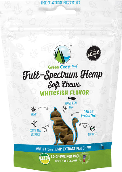 Green Coast Pet - Full-spectrum Hemp Soft Chews For Cats