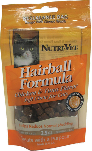 Nutri-vet Wellness Llc  D - Hairball Soft Chews For Cats