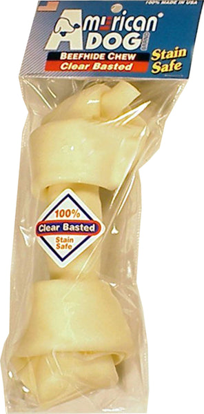 Pet Factory Inc - Usa Beefhide Clear Basted Dog Bone