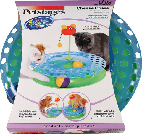 Petstages - Cheese Chase With Catnip Mouse Cat Toy