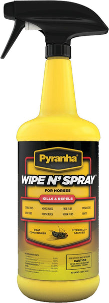 Pyranha Incorporated  D - Wipe N'spray Fly Protection Spray For Horses