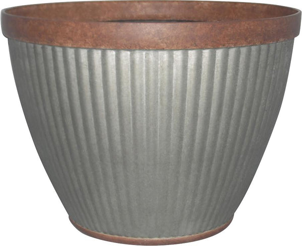 Southern Patio - Pleated Round-rustic Planter (Case of 4 )