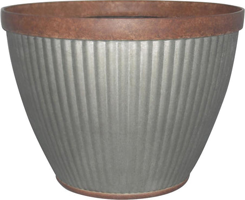 Southern Patio - Pleated Round-rustic Planter (Case of 4 )