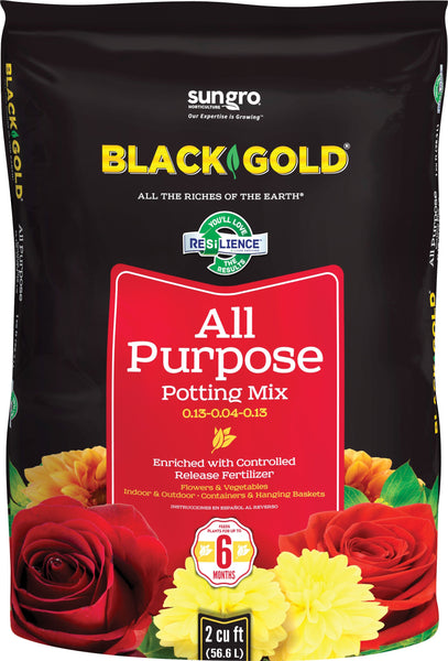 Sun Gro Horticulture-us - Black Gold All Purpose Potting Mix W/crf