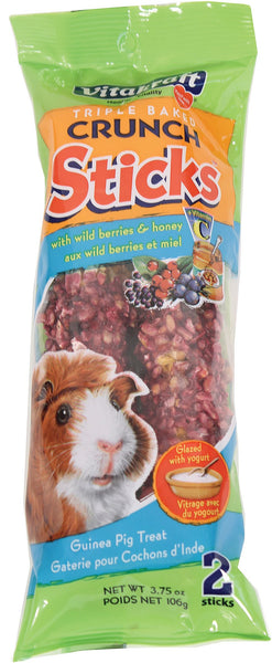 Vitakraft Pet Prod Co Inc - Crunch Sticks Wildberry & Honey - Guinea Pig