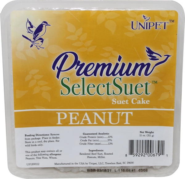 Unipet Llc - Premium Select Peanut Suet (Case of 12 )