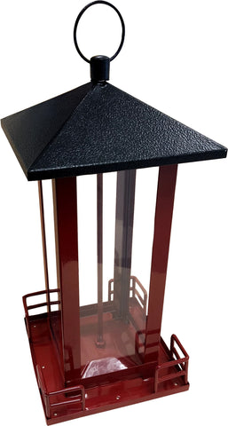 Heath Mfg Co            P - Red Metal Black Roof Bird Feeder