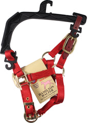 Hamilton Halter Company - Adjustable Horse Halter With Leather Headpole