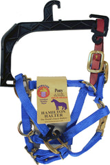 Hamilton Halter Company - Adjustable Horse Halter With Leather Headpole