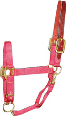 Hamilton Halter Company - Adjustable Horse Halter With Leather Headpole