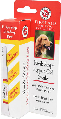 Stewarts Treats - Kwik Stop Styptic Gel Swabs W/benzocaine