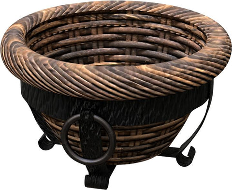 Panacea Products - Tuscan Resin Wicker Planter W/stand