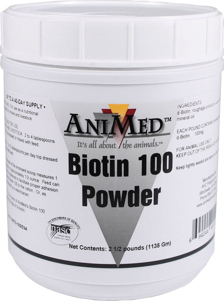 Animed                  D - Biotin 100 Powder Supplement For Livestock