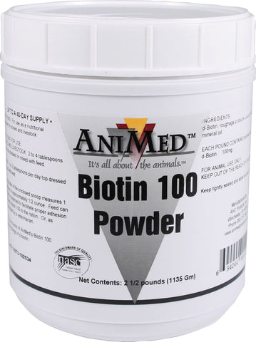 Animed                  D - Biotin 100 Powder Supplement For Livestock