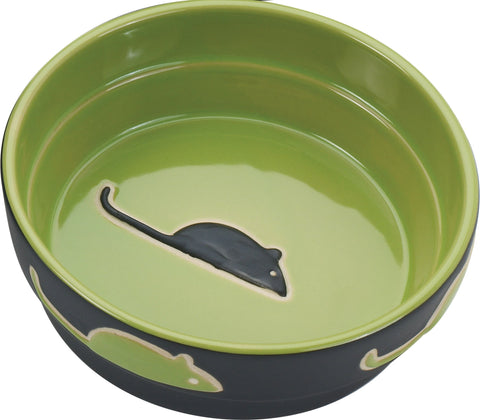 Ethical Stoneware Dish - Fresco Cat Dish