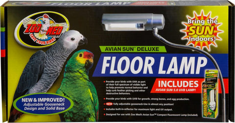 Zoo Med Laboratories Inc-Aviansun Deluxe Floor Lamp With Avian Sun