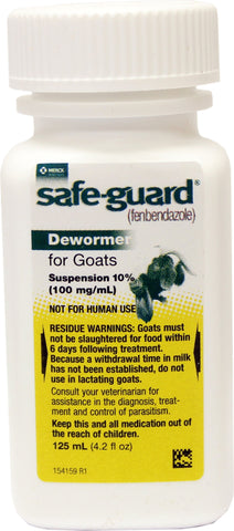 Merck Ah Cattle       D - Safe-guard 10% Suspension Goat Dewormer