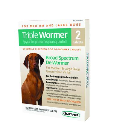 Durvet - Pet            D - Triple Wormer Broad Spectrum De-wormer For Dogs