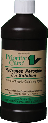 Durvet Inc              D - Priority Care Hydrogen Peroxide 3% Solution (Case of 12 )