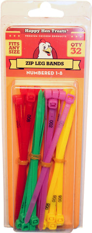 Durvet - Happy Hen    D - Zip Leg Bands With Numbers