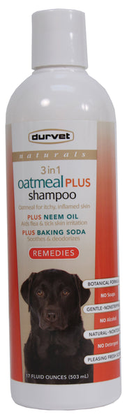 Durvet - Pet            D - Naturals 3 In 1 Oatmeal Plus Shampoo