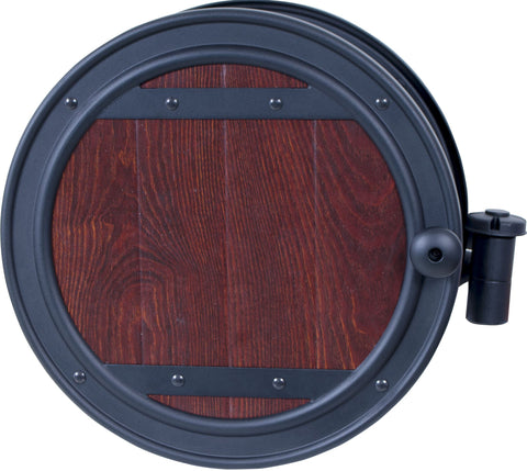 The Ames Company        P - Wall Mount Hose Reel W/whiskey Barrel Finish